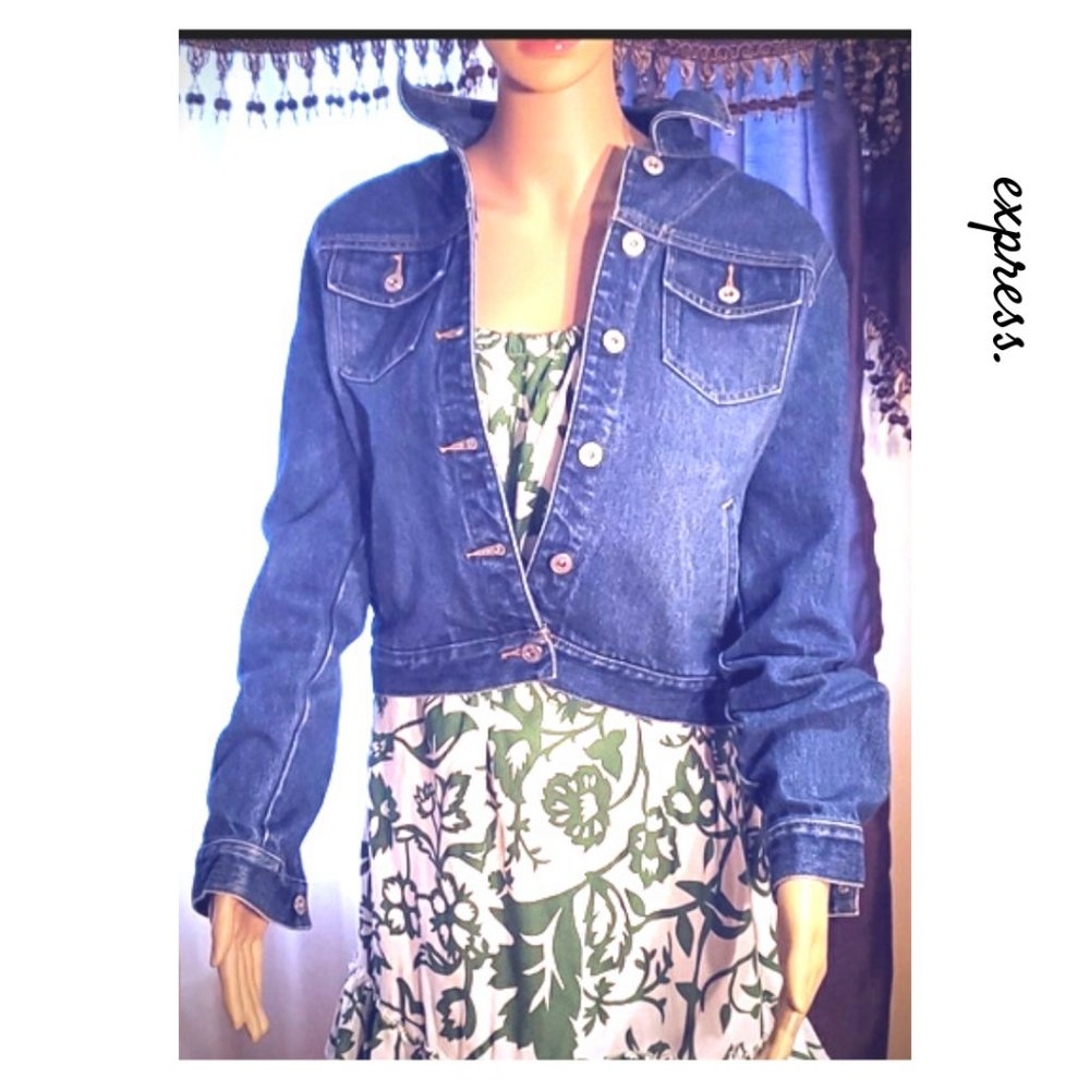 Denim ribbon-Classic Jean Jacket